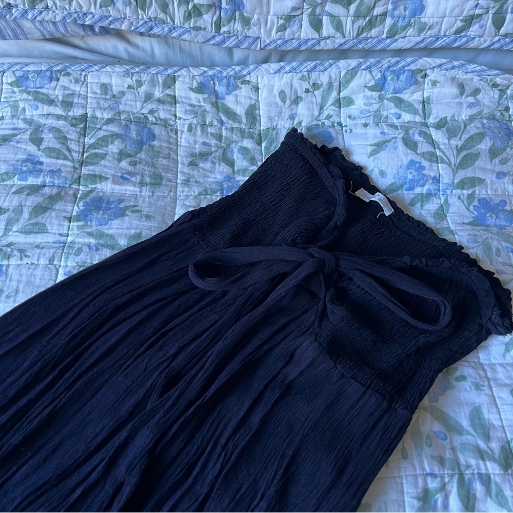 Navy Strapless Jumpsuit